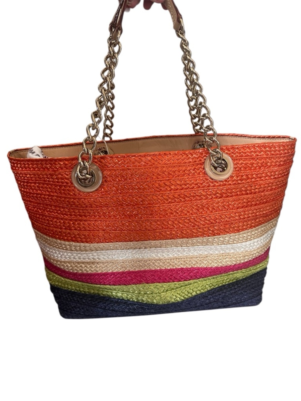 Kate Spade New York Chelsea Market Striped Multi Color Tote Bag EUC - Picture 3 of 6